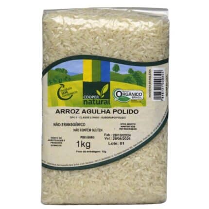 Arroz Agulha Polido Orgânico Coopernatural 1kg